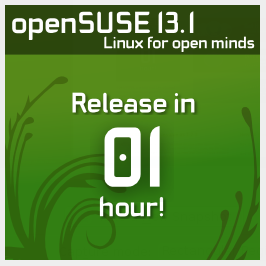De teller op de website van het OpenSUSE project..